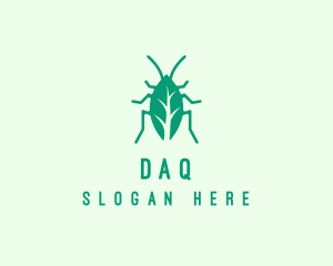 Organic - Green Leaf Cockroach logo design