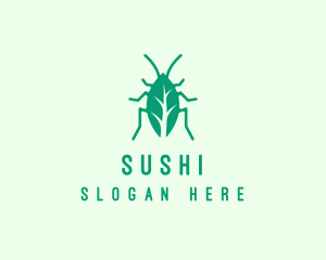 Green Leaf Cockroach logo design