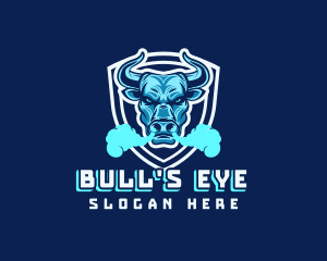 Angry Bull Smoke Shield logo design