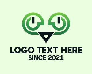 Geometric - Owl Power Tech logo design