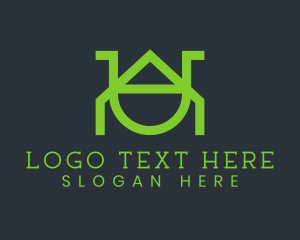 Architecture - House Monogram UA logo design