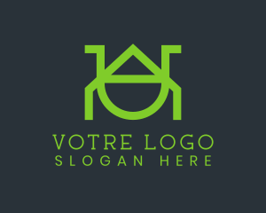 House Monogram UA logo design