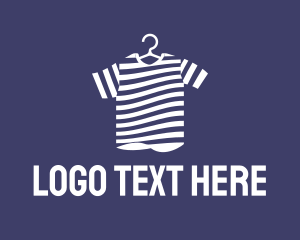 Shopping - Striped Tee Shirt logo design