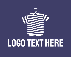 Retailer - Striped Tee Shirt logo design