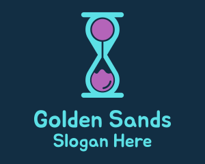 Sand Timer Clock  logo design
