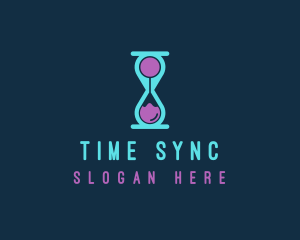 Sand Timer Clock  logo design