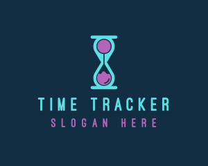 Sand Timer Clock  logo design