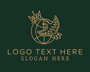Religion - Global Crown Bird logo design