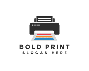 Printing Printer Paper logo design