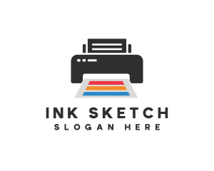 Printing Printer Paper logo design