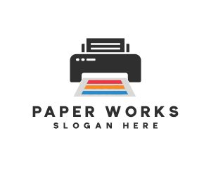 Paper - Printing Printer Paper logo design