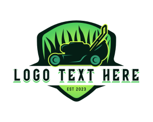 Leaf - Lawn Mower Grass Trimmer logo design