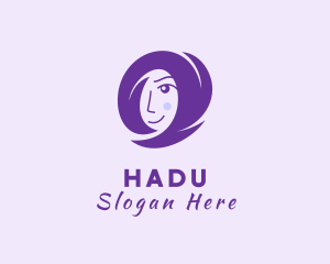 Woman Hair Styling Logo