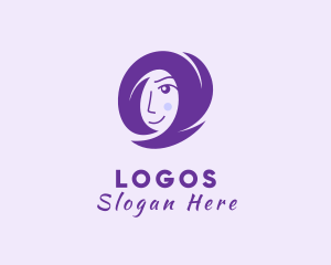 Woman Hair Styling Logo