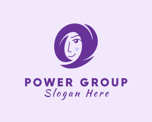 Woman Hair Styling Logo