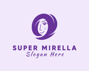 Woman Hair Styling Logo