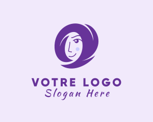 Woman Hair Styling Logo