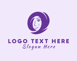 Woman Hair Styling Logo