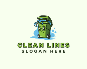 Trash Bin Sanitation logo design