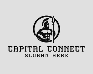 Knight Warrior Spartan logo design