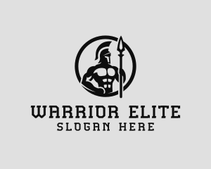 Knight Warrior Spartan logo design