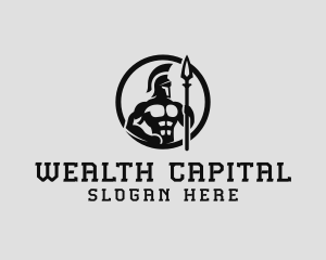 Knight Warrior Spartan logo design