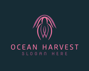 Ocean Jellyfish Aquarium logo design