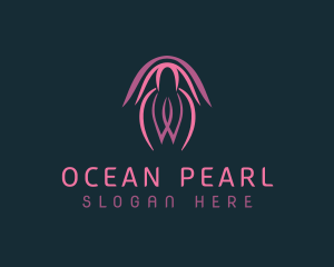 Ocean Jellyfish Aquarium logo design