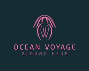 Ocean Jellyfish Aquarium logo design