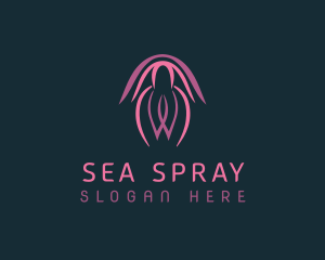 Ocean Jellyfish Aquarium logo design