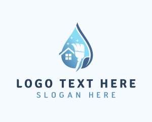 Clean - Eco Housekeeping Broom logo design
