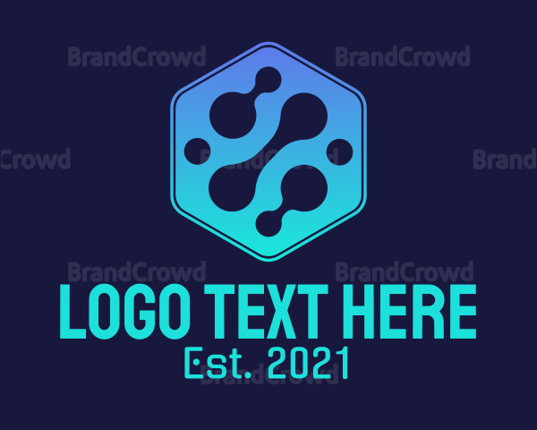 Gradient Digital Hexagon Logo