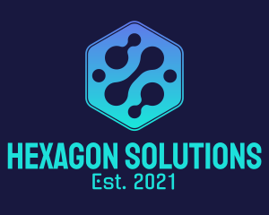 Hexagon - Gradient Digital Hexagon logo design