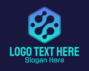 Gradient Digital Hexagon  Logo