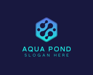 Gradient Digital Hexagon  logo design