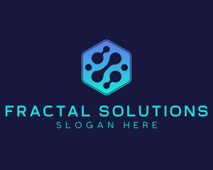 Gradient Digital Hexagon  logo design