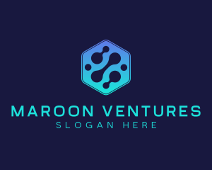 Gradient Digital Hexagon  logo design