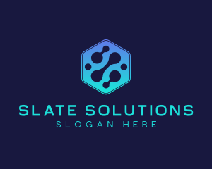 Gradient Digital Hexagon  logo design