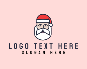 Gift Giving - Santa Claus Christmas logo design