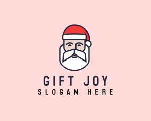 Santa Claus Christmas logo design