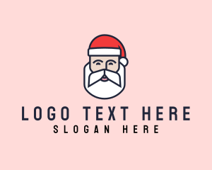 Festive Season - Santa Claus Christmas logo design