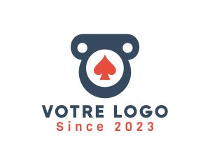 Cards - Spade Pillar Badge logo design