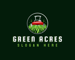 Grass Mower Landscaping logo design