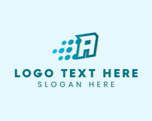Typography - Modern Tech Letter A logo design