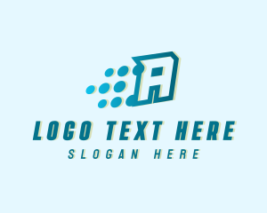 Static Motion - Modern Tech Letter A logo design