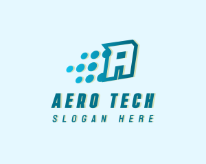 Modern Tech Letter A logo design