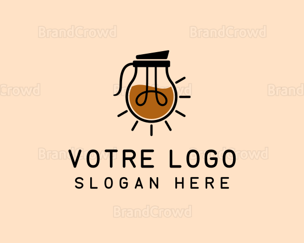 Coffee Light Bulb Logo