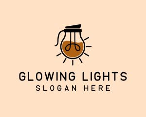 Coffee Light Bulb  logo design