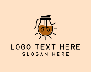 Coffee Light Bulb  Logo