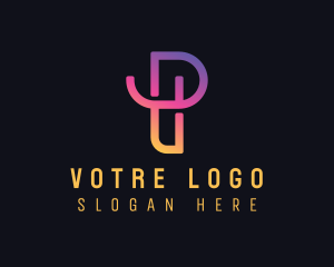 Financial - Monoline Letter P Agency logo design
